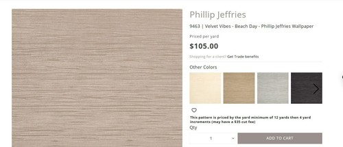 12YD PHILLIP JEFFRIES 9463 Velvet Vibes - Beach Day Wallpaper $1400 Retail - Picture 8 of 8