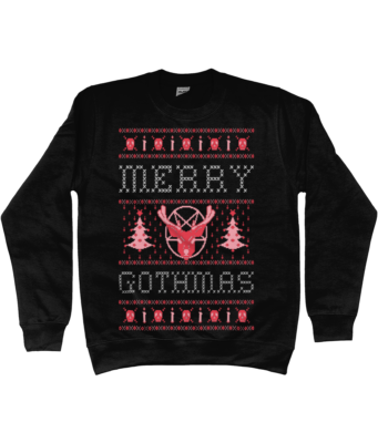 UNISEX MERRY GOTHMAS (2), GOTHIC CHRISTMAS SWEATSHIRT/JUMPER