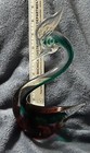 Beautiful Art Glass Swan--Clear, green purple, 9" tall — photo 8