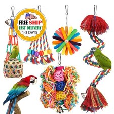 Unidades Juguetes para P jaros Colorful Columpio, Loros Accesorios Jaula