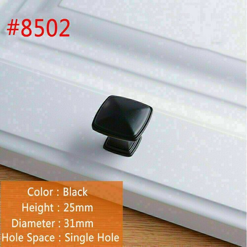 Zinc Kitchen Cabinet Handles Drawer Bar Handle Pull Knobs 96MM 128MM Matt Black - Picture 14 of 24
