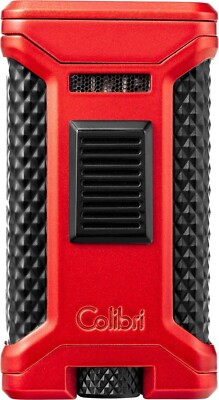 COLIBRI - ZIGARREN - FEUERZEUG - ASCARI - ROT / SCHWARZ - RUNDCUTTER - 3ER JET