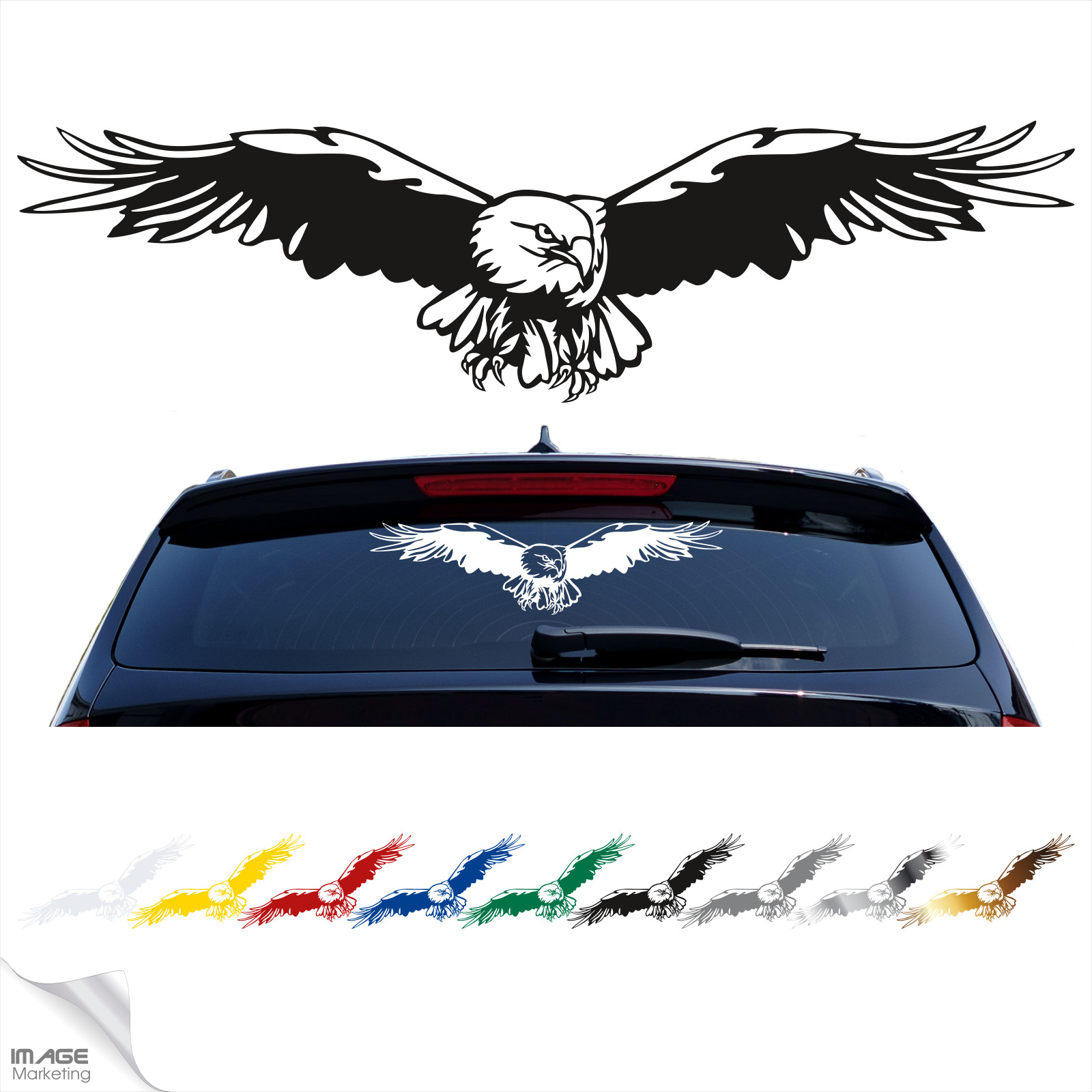 Adler Aufkleber Eagle Sticker Auto Tuning Heckscheibe Decal OEM JDM