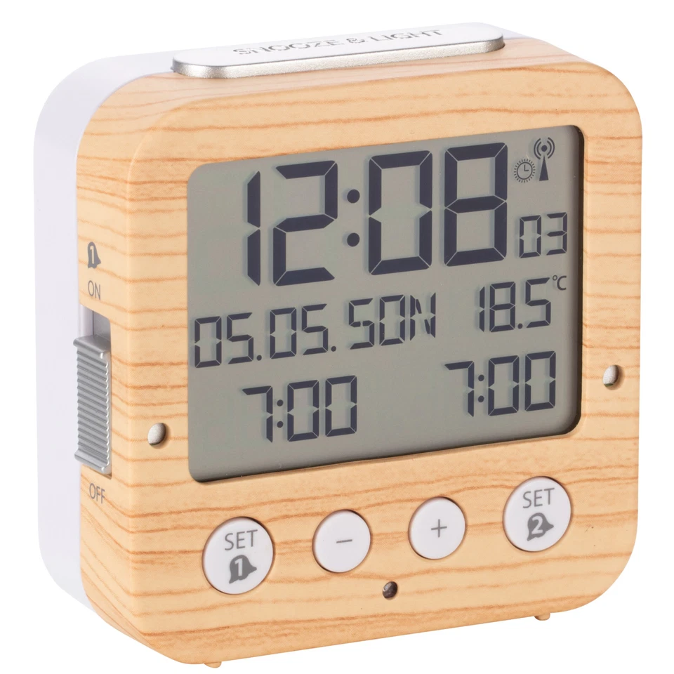 TFA Dostmann 60.2528 Bingo digitaler Funkwecker 2 Alarme Beleuchtung Reisewecker - Bild 3 von 4