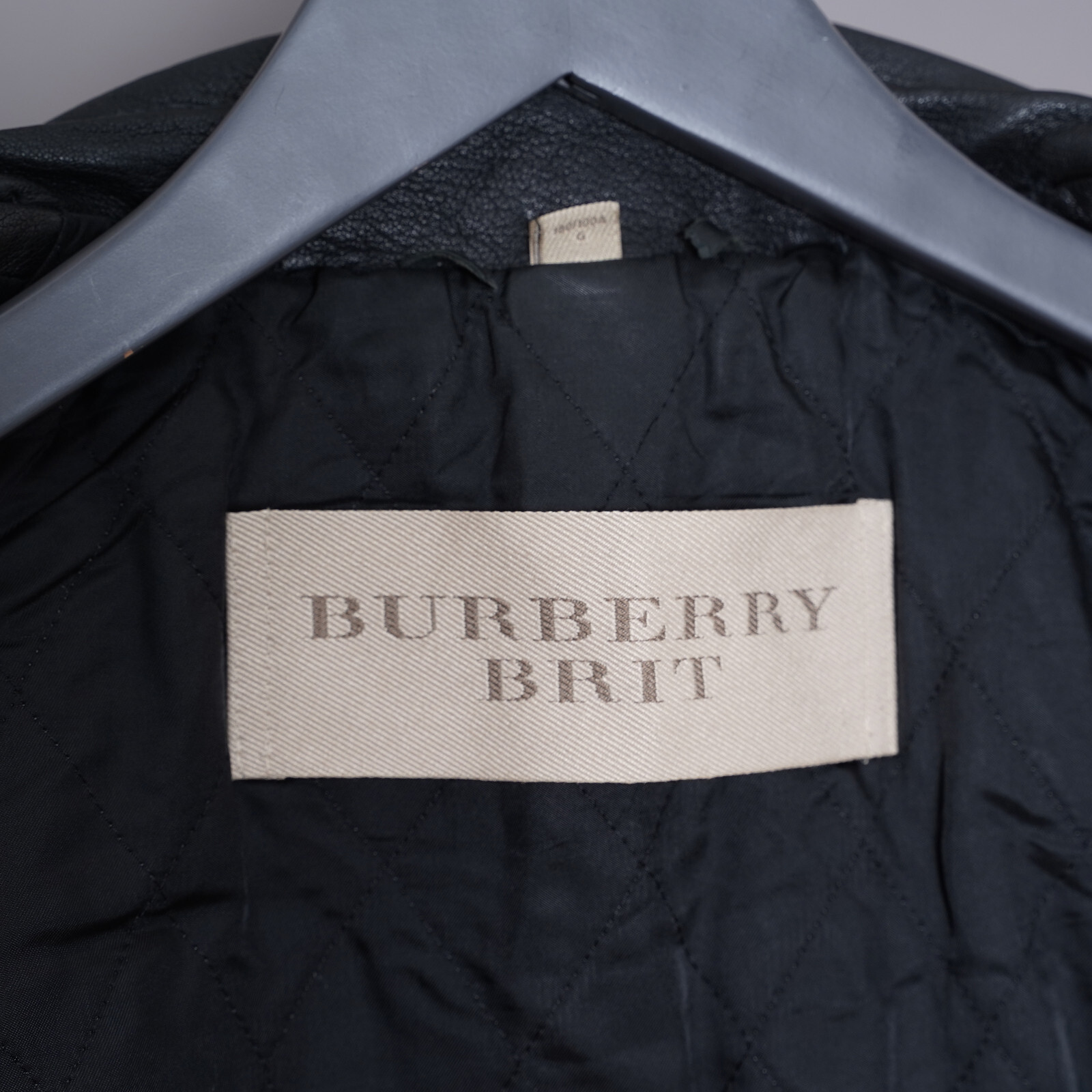 BURBERRY Leather Jacket LARGE Mens Black Brit Biker Runway Prorsum L Grail thumbnail 6