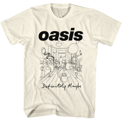 OASIS Band Adult T-SHIRT Music New DEFINITELY MAYBE Official Merch