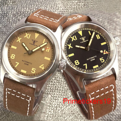 Tandorio 20Bar 36mm Pilot Men Ladies Automatic Watch Sapphire Glass NH35A PT5000