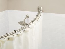 Moen CSR2164BN 72" Permanent Mount Adjustable Curved Shower Rod Brushed Nickel