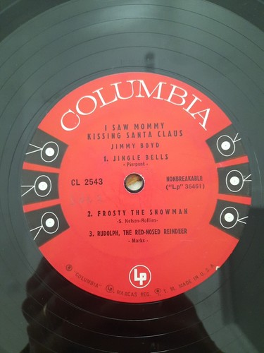 I Saw Mommy Kissing Santa Clause Jimmy Boyd 10" Record 33RPM CL 2543 House Party - 第 3/15 張圖片