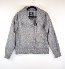 Ariat Jacket Gray Heather Fleece Asymmetric Full Zip Equestrian Outdoor Medium