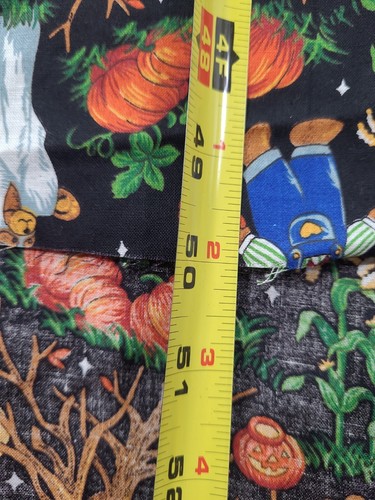 Vintage Kessler for Concord Halloween Bears Black Cotton Fabric 2.77 Yards - Picture 6 of 7