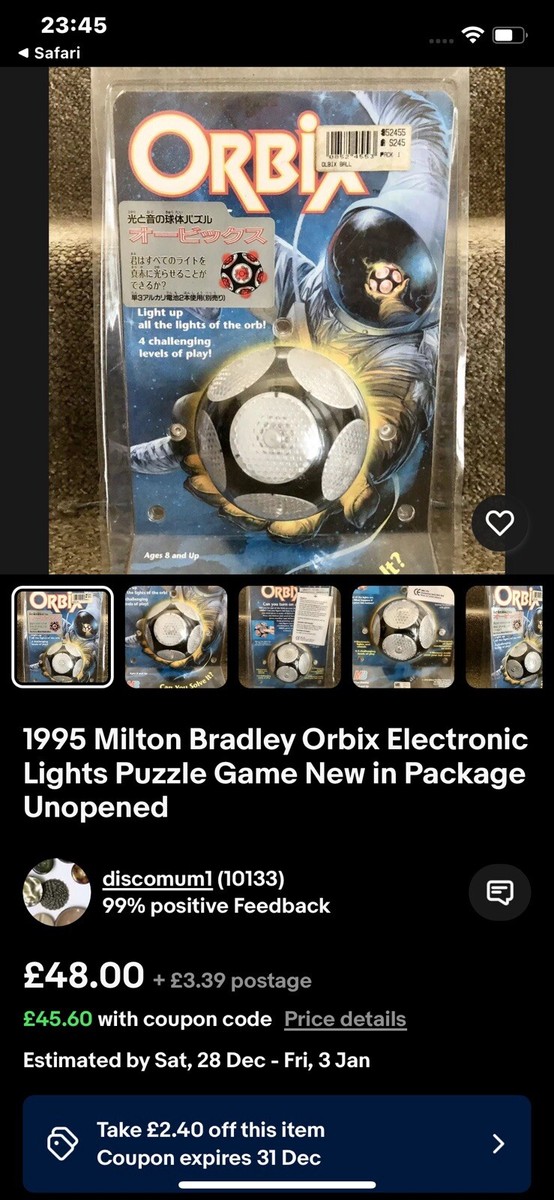 Milton Bradley Orbix Japan Game Ball | eBay UK