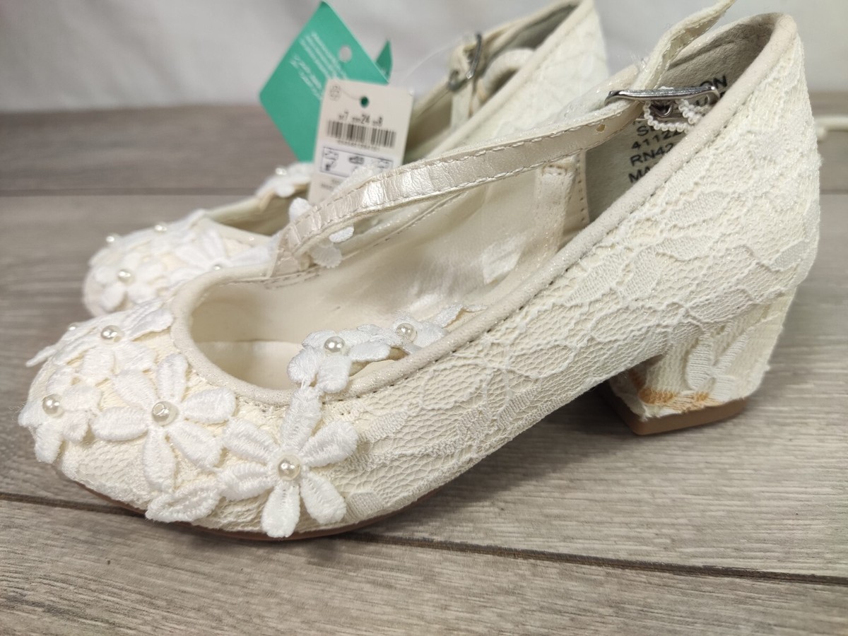 Ivory Girls Occasion Shoes Flower Girl Ivory Dress Shoes For Girls Flower Girl  Girls Cream, image size:1200x900