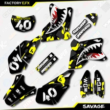 Black Yellow Savage Camo Racing Graphics Kit fits Suzuki Drz400 Drz 400 Drz400sm