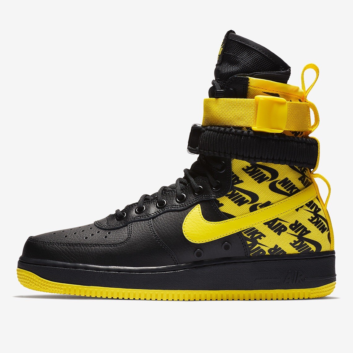 yellow and black air force 1 high