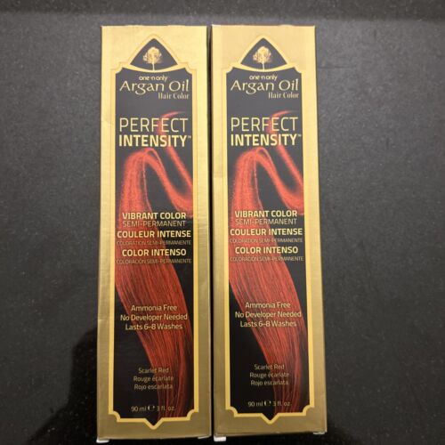 2x One 'n Only® Argan Oil Perfect Intensity™ Semi-Permanent Scarlet Red Hair Dye