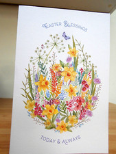 Easter Blessings, Today & Always ~ Spring Flowers ~    Free postage