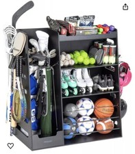 GoSports Premium Wooden Sports Equipment Organizer
