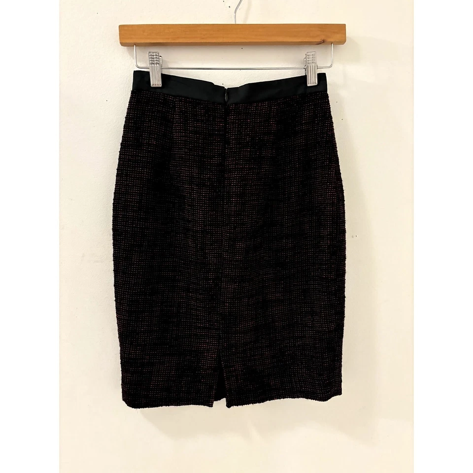 Conjunto Blazer Feminino Vintage Akris Punto Saia Mescla de Lã Tamanho 2 Dark Academia - Imagem 4 de 4