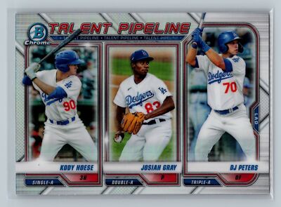 2021 Bowman Talent Pipeline Gray Hoese Peters #TP-LAD Los Angeles Dodgers