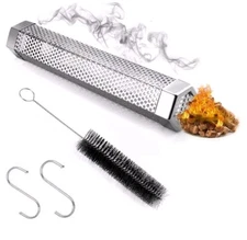 Pellet Smoker Tube 12’’ Stainless Steel Perforated BBQ Pellet Smoker Tube