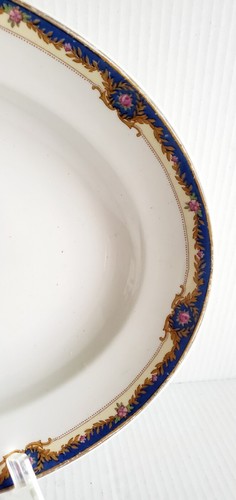 1914-1925 Antique Large Wm. Grindley Platter - Pink Roses in Border-11.5"x16" - Picture 3 of 5