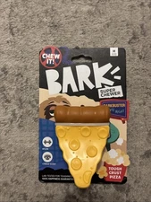 Bark Box Super Chewer TOUGH CRUST PIZZA SLICE Dog Chew Toy For Medium Dogs