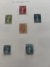 Australian States Van Diemen's Land 6 Stamps From 1855-1871 Used As Shown