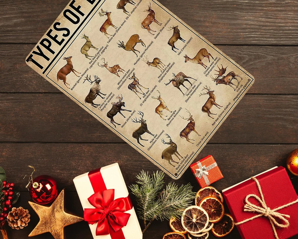 Letrero de metal tipo rústico de ciervo, arte de pared de granja vintage letrero de hojalata - caza Foto 3 de 4