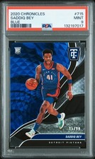 2020 PANINI CHRONICLES BLUE #715 SADDIQ BEY ROOKIE RC 95/99 PSA 9