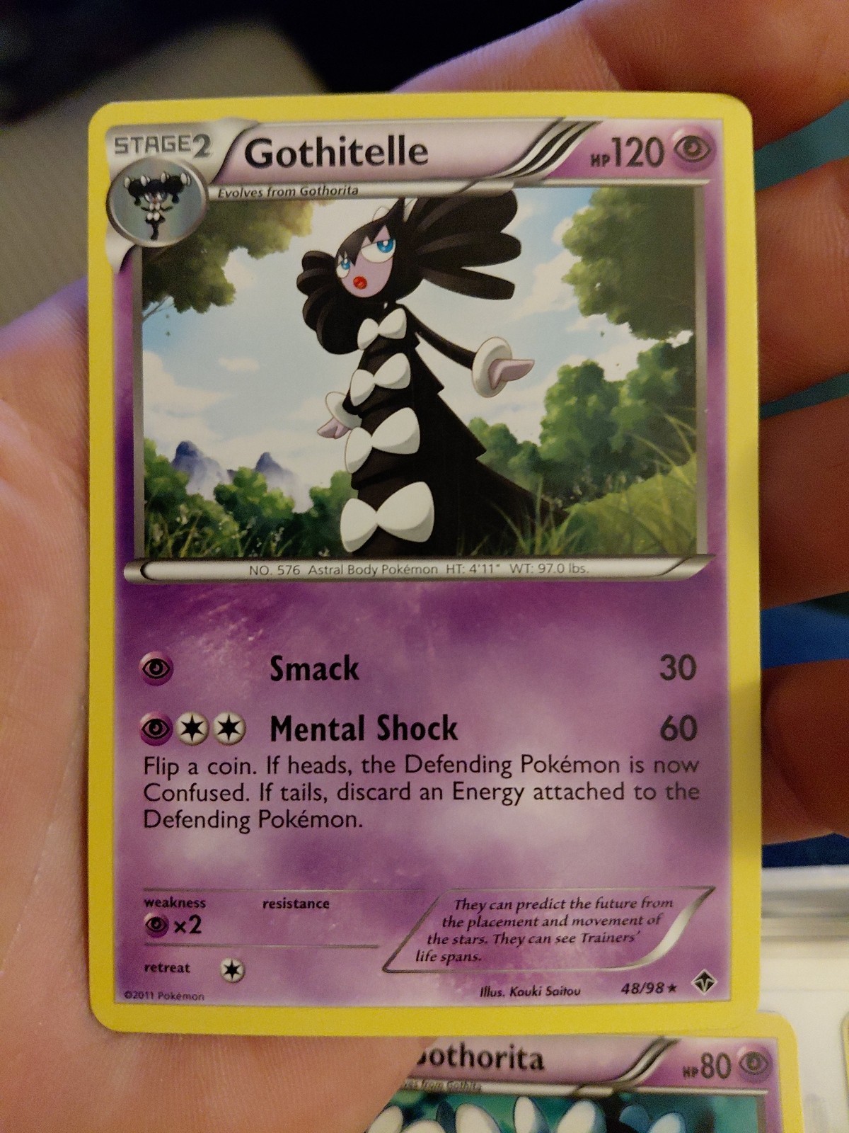 Pokémon TCG Gothitelle Reverse Holo Emerging Powers 48/98 Card