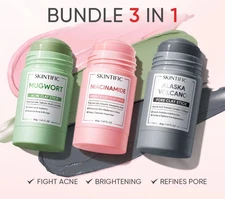 SKINTIFIC Bright Mask Clay Stick Skin Moisture Glycolic Detox Skin Pore Acne 40g