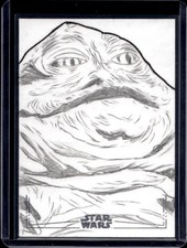 Marketplace image: 2026 Topps Chrome Star Wars Galaxy Jabba The Hutt Sketch Card Artist Auto #1/1