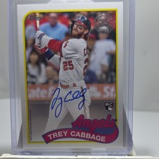 Topps 2024 Series 1 1989 Autographs Trey Cabbage #89BA-TCA Angels RC