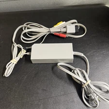Genuine Nintendo Wii AC Adapter & AV Cable, RVL-002 RVL-009, Tested Working