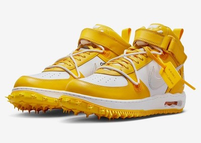 Nike Air Force 1 Mid Off White Varsity Maize Sneaker Schuhe 50.5 51.5 DR0500-101