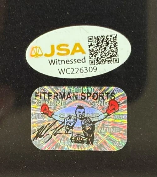 Mike Tyson Signed Framed 12x24 Boxing Panoramic Photo JSA QR Hologram - Image 2 of 2