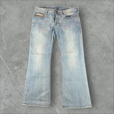 Diesel Industries Jeans Mens 33x30 Blue Zathan Bootcut Y2K Hip Hop Grunge Baggy