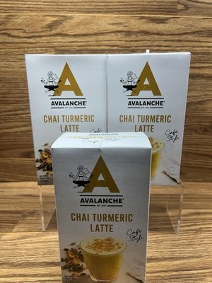 3x Avalanche Chai Turmeric Latte Cafe Style Coffee Drink Mix 10 Sticks 09/2026
