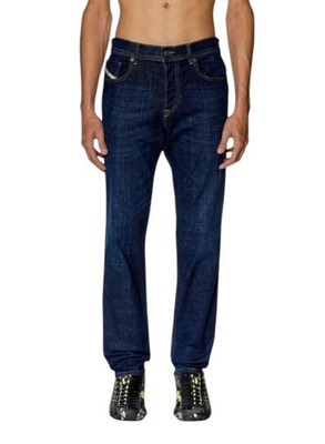 DIESEL 2023 D-Finitive 09F89 Herren Jeans W32/L32 Blau Used Look Verjüngt