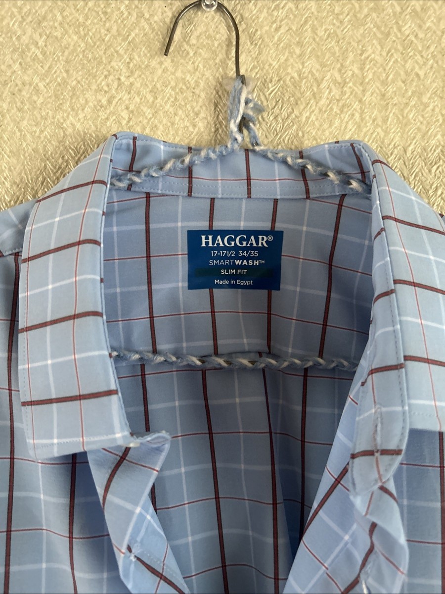 slim fit dress slacks Haggar Smart Wash Dress Shirt in Medium Pink main image 0