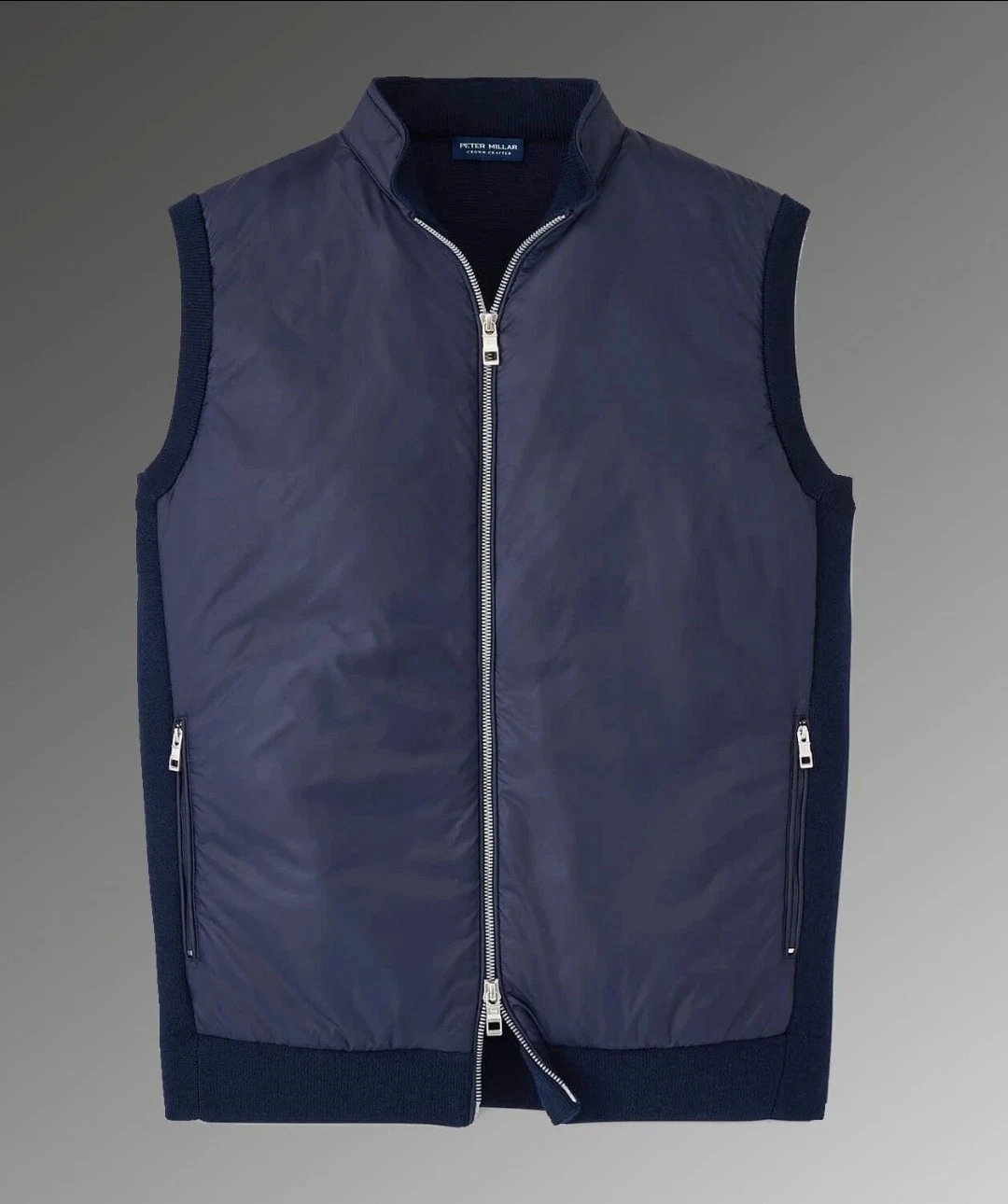 NWT $445 Peter Millar Crown Crafted Mens Large Holdridge Hybrid Wool Vest Navy