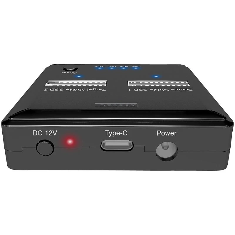 Xystec 2er-Set Dual-Bay Clone-Dockingstation für NVMe M.2 SSD-Festplatten - Bild 4 von 4