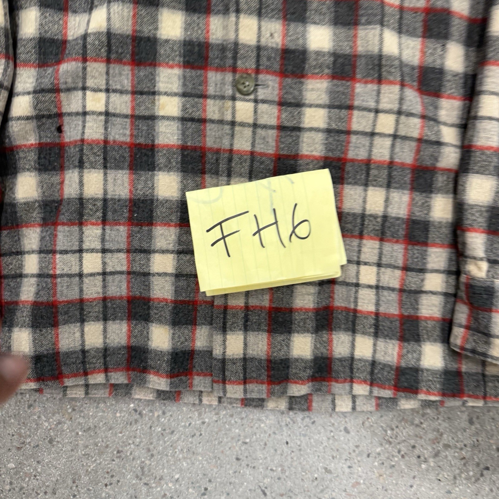 Vintage Pendleton loop collar flannel 100% wool s… - image 11