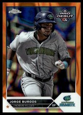 2023 Topps Pro Debut Chrome Orange Lava Refractor Jorge Burgos 17/25 #PDC-61