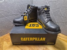 Caterpillar Electric 6 ST SB SRA HRO Mens Work Black Steel Toe Boots Uk 8 Wide