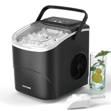KOMORE Ice Maker Machine Counter Top Ice Cube Maker with Scoop for Home Office