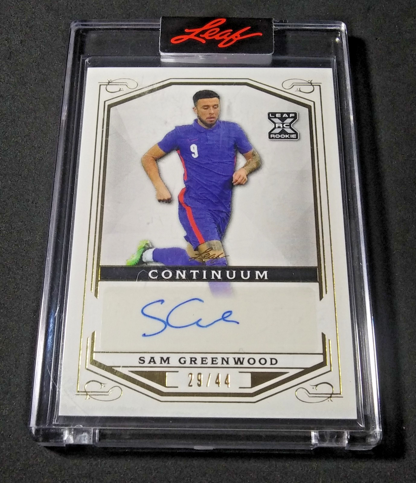 2022 Leaf Continuum /44 Rookie Autographs #75 Sam Greenwood RC SSP F POG ENCASED view 13