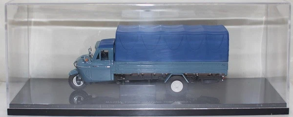 Caminhão de 3 rodas EBBRO 140mm 1/43 Mazda T2000 com topo de lona 1962 azul - Imagem 2 de 4