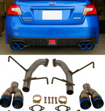 Quad Tips Exhaust For 15-21 Subaru Wrx Sti Axle Back Muffler Delete 4 Inch New